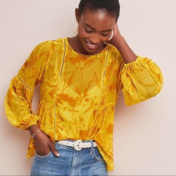 Anthropologie Tops - Anthropologie Meadow Rue Yolanda peasant top